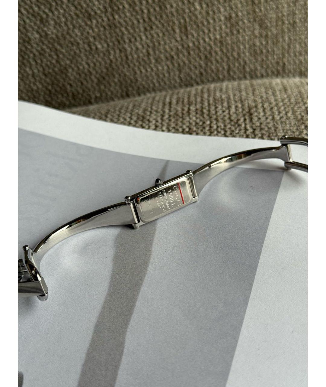 GUCCI Серебряные стальные часы, фото 2