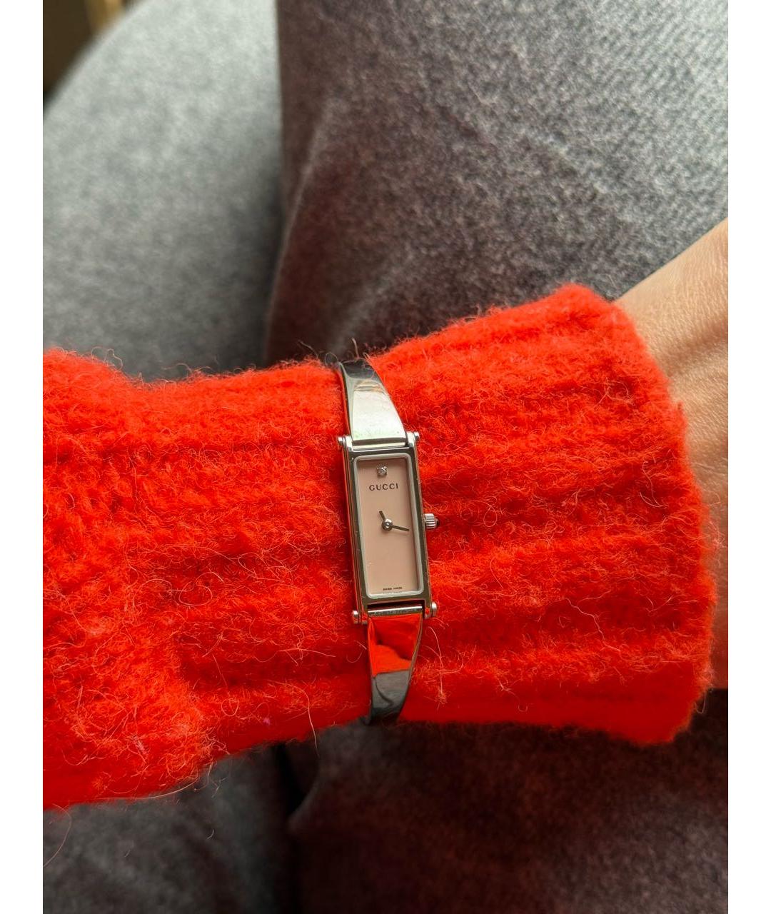 GUCCI Серебряные стальные часы, фото 4