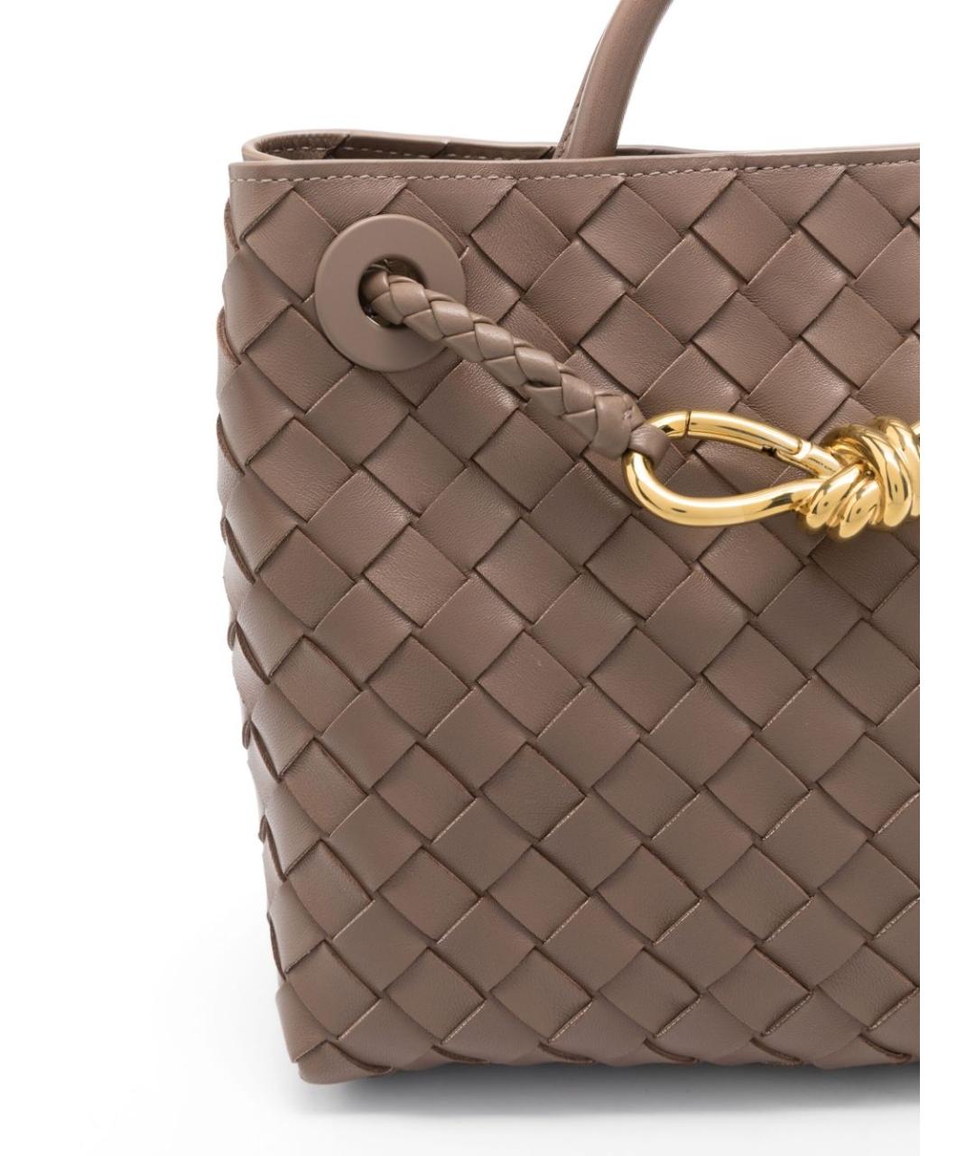 BOTTEGA VENETA Коричневая кожаная сумка тоут, фото 3