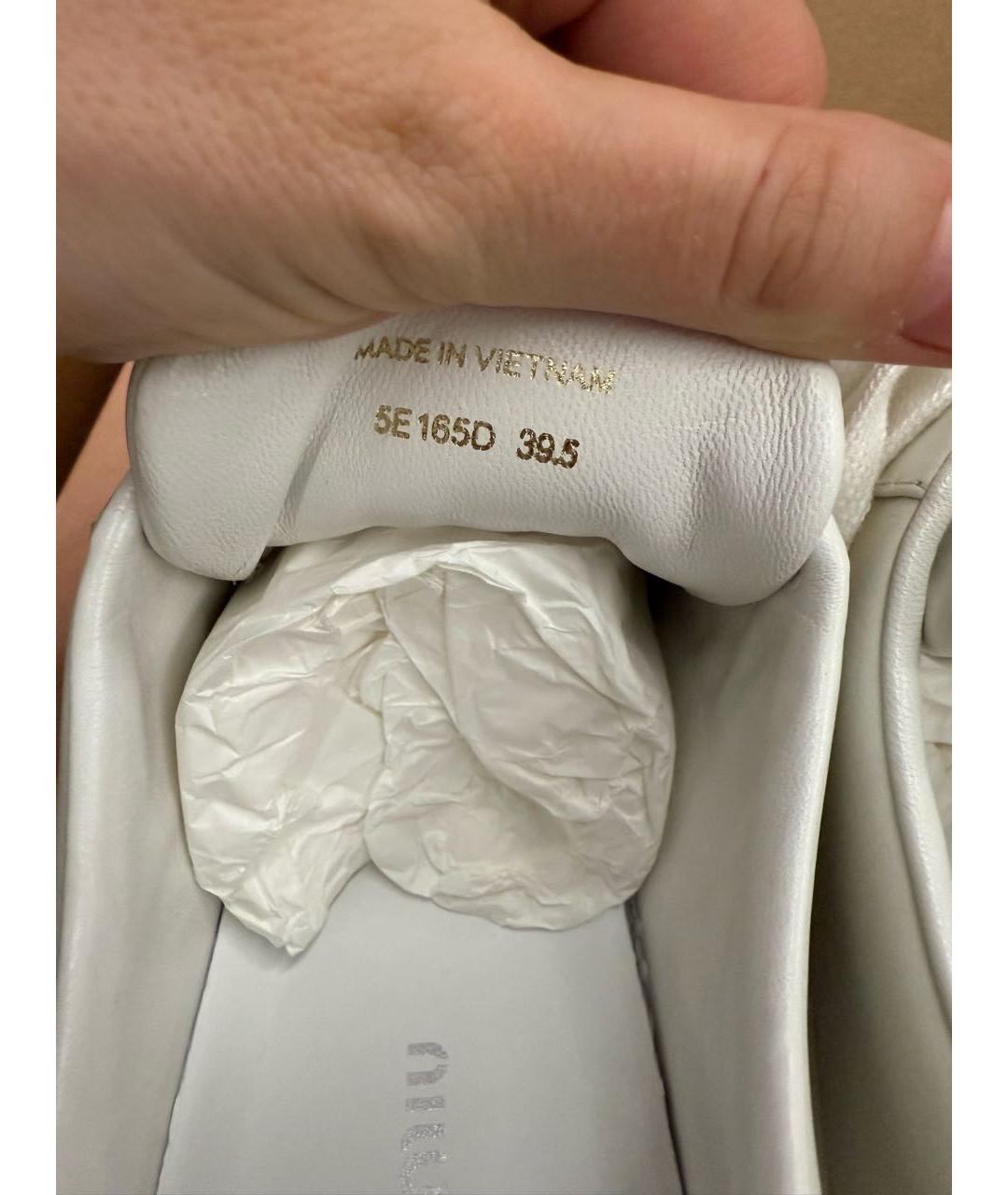 MIU MIU Белые кожаные кеды, фото 3