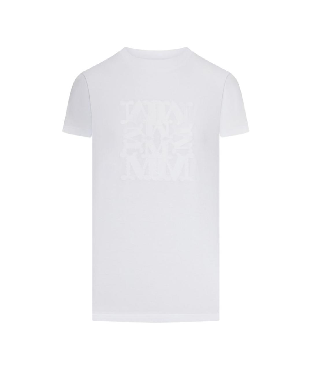 MAX MARA Белая хлопковая футболка, фото 1