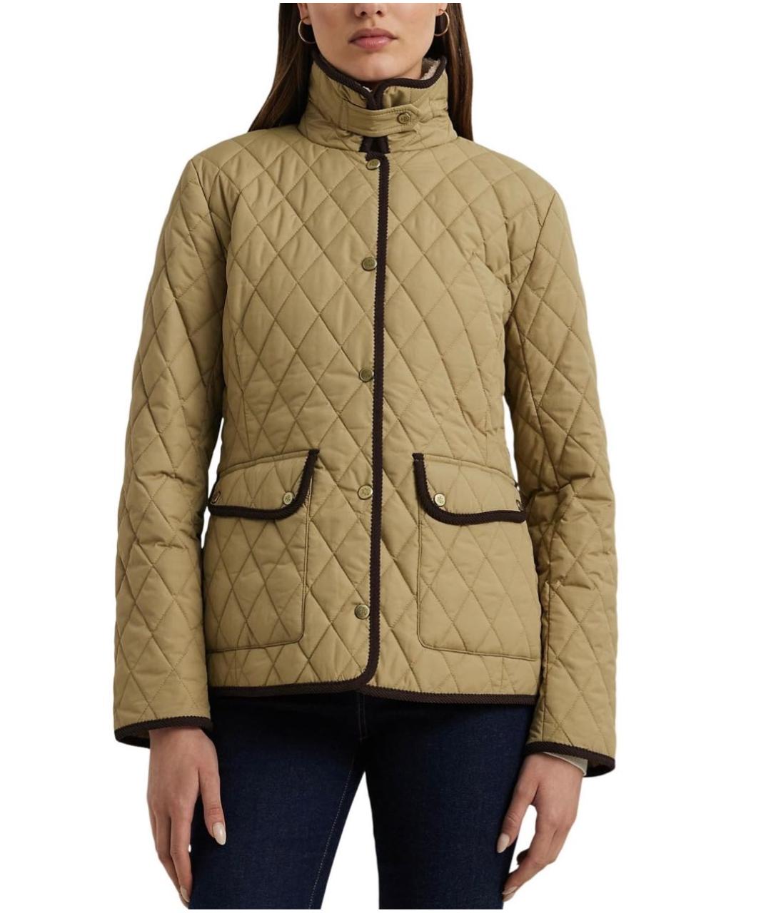 RALPH LAUREN Бежевая полиэстеровая куртка, фото 8