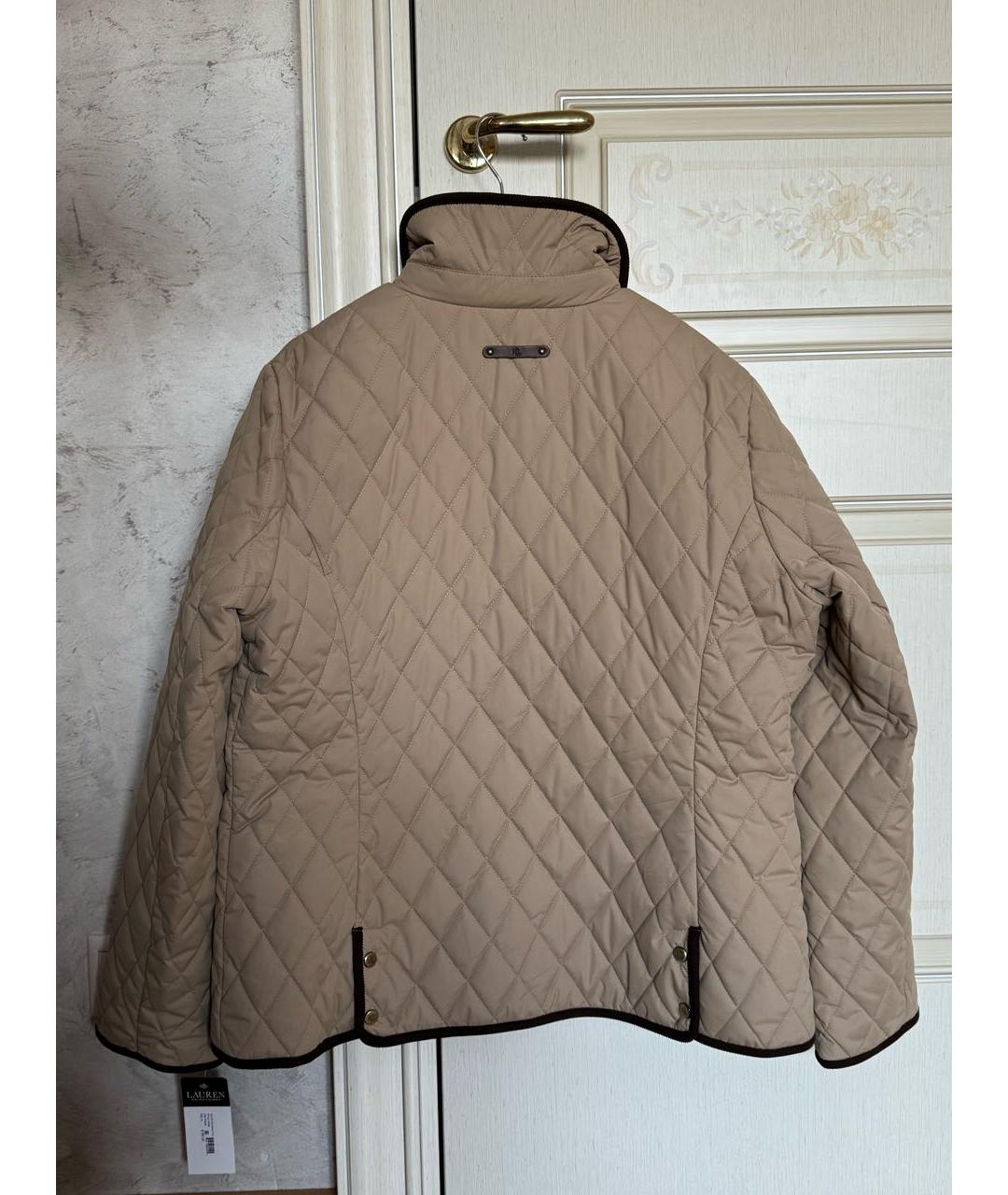 RALPH LAUREN Бежевая полиэстеровая куртка, фото 4