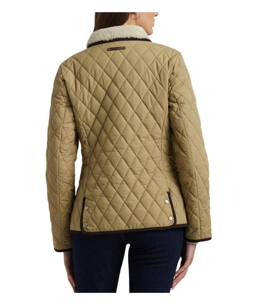 RALPH LAUREN Бежевая полиэстеровая куртка, фото 2