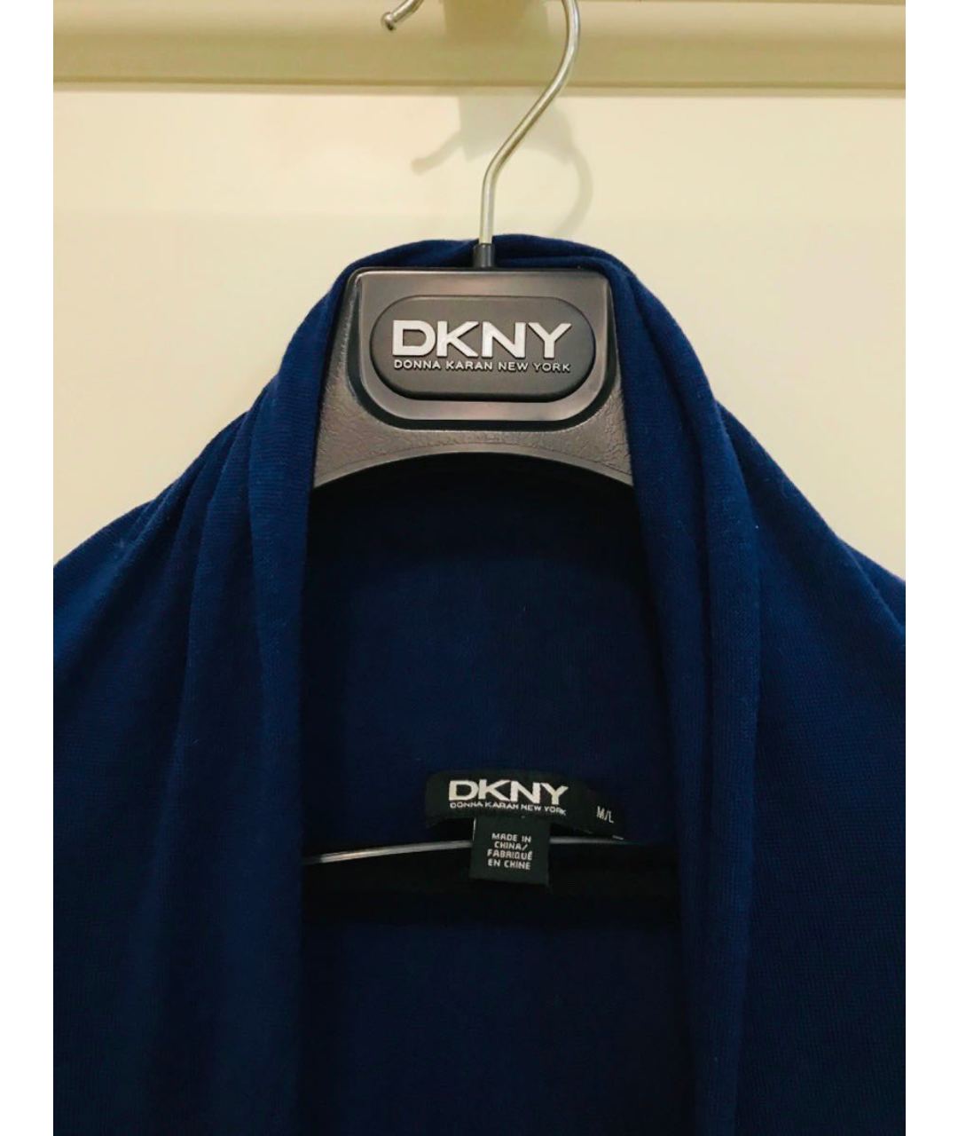 DKNY Синий шелковый кардиган, фото 5