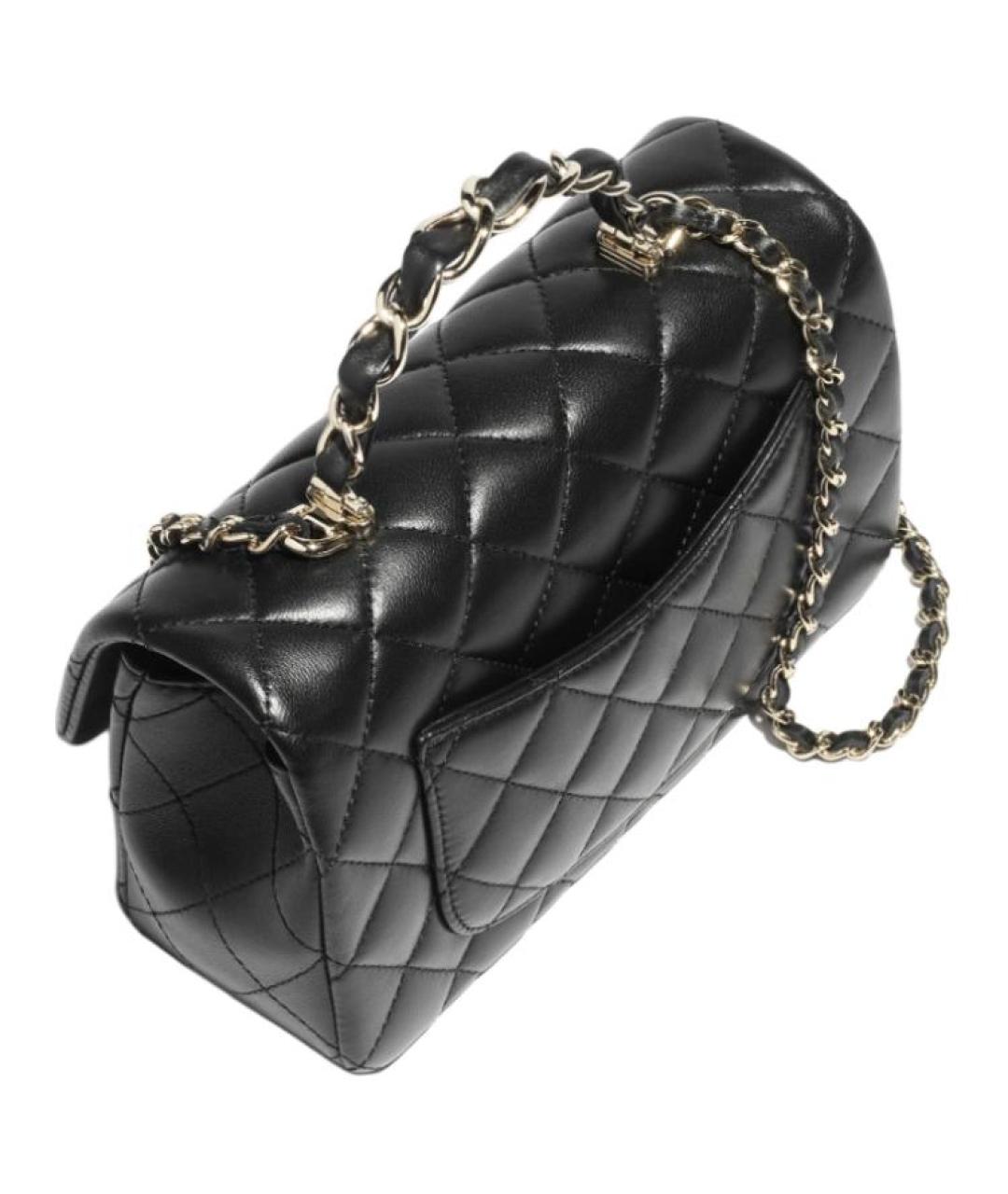 CHANEL Черная кожаная сумка через плечо, фото 3