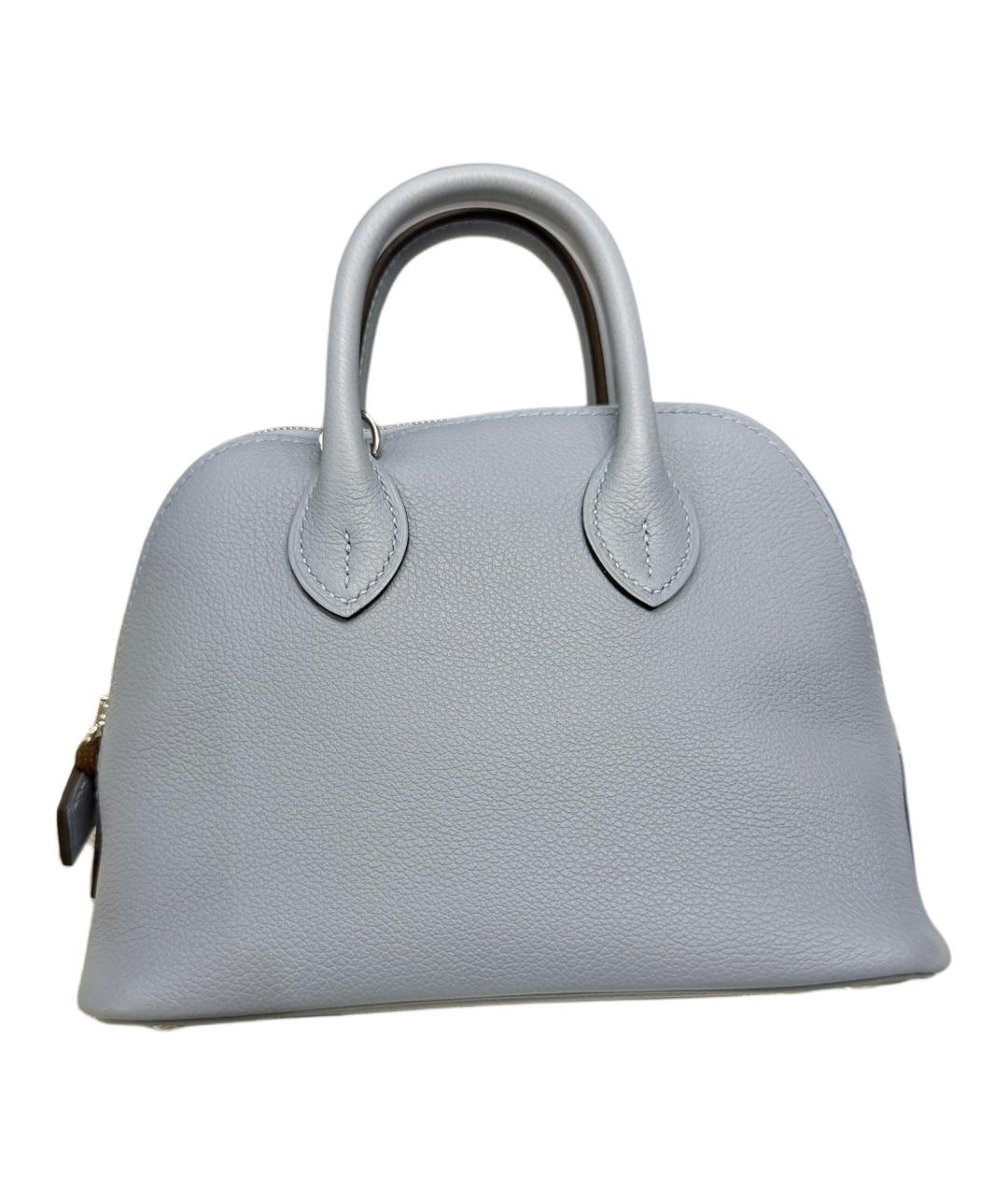 HERMES Серая кожаная сумка через плечо, фото 4