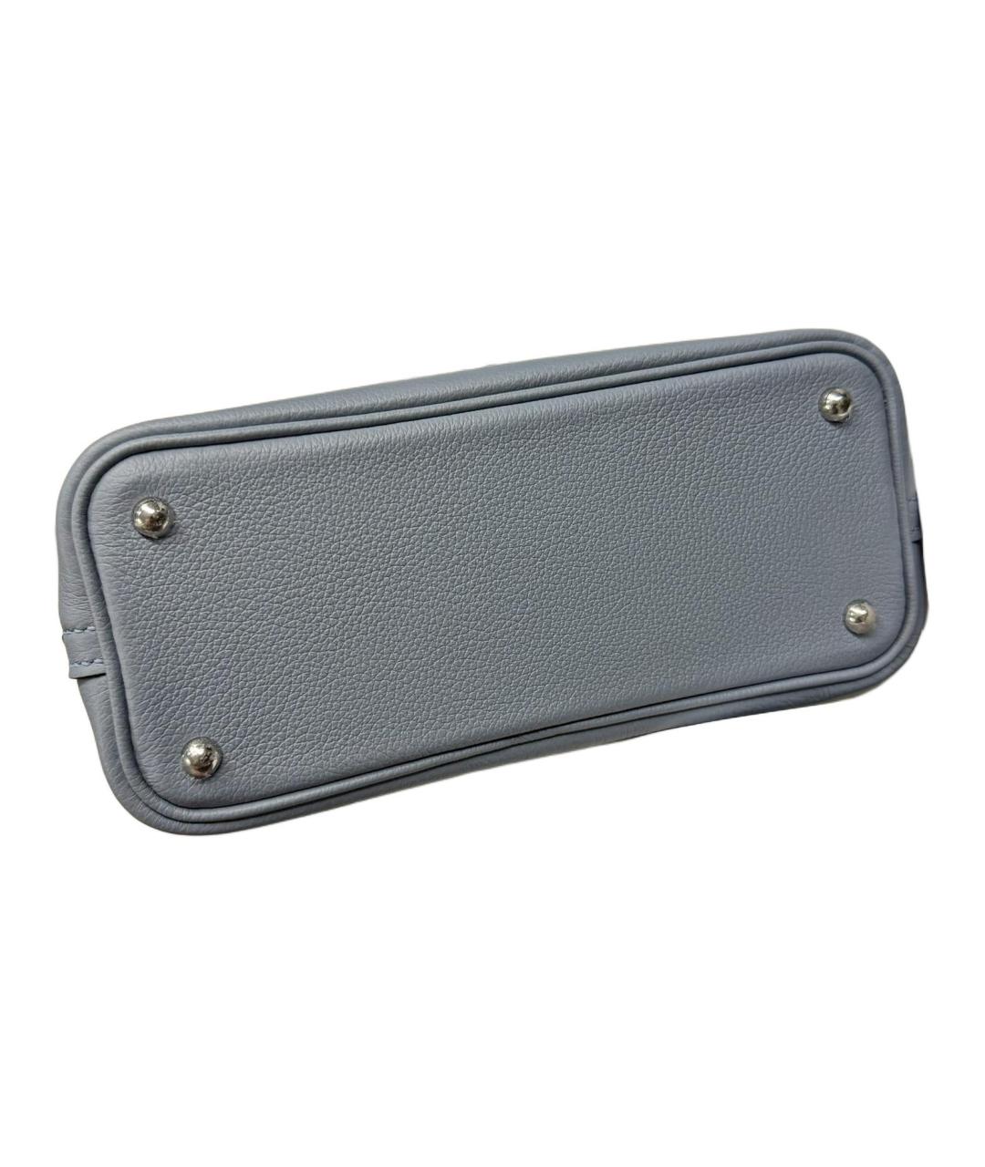 HERMES Серая кожаная сумка через плечо, фото 2
