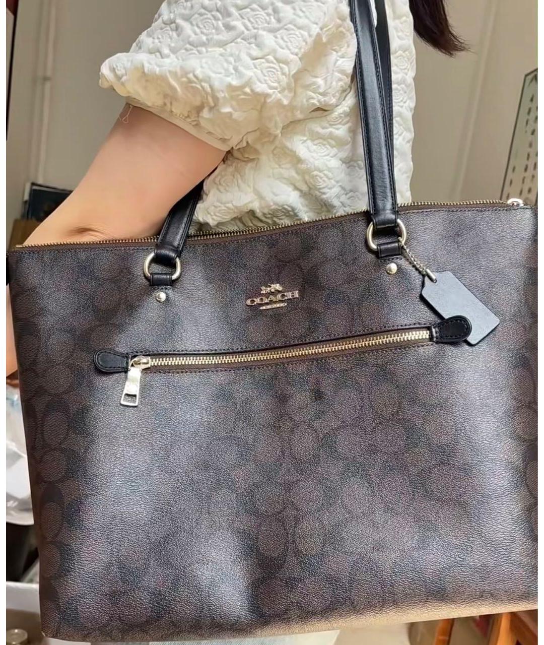 COACH Коричневая сумка тоут, фото 6