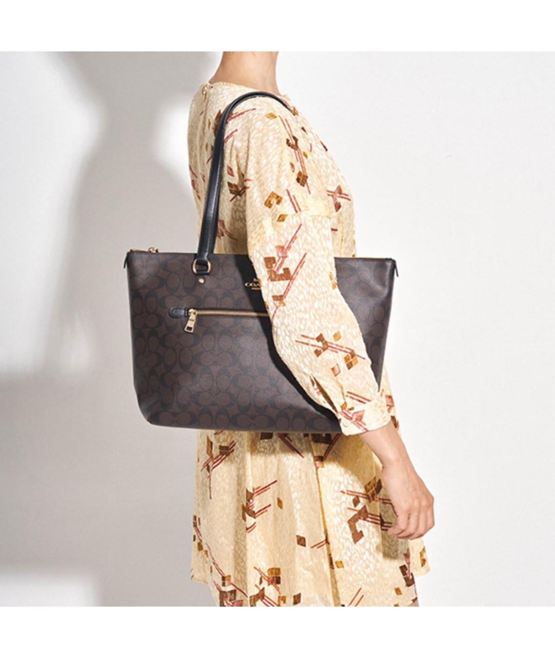 COACH Коричневая сумка тоут, фото 4