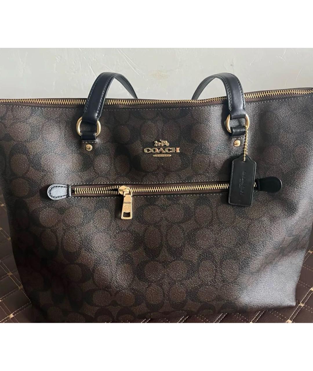 COACH Коричневая сумка тоут, фото 7