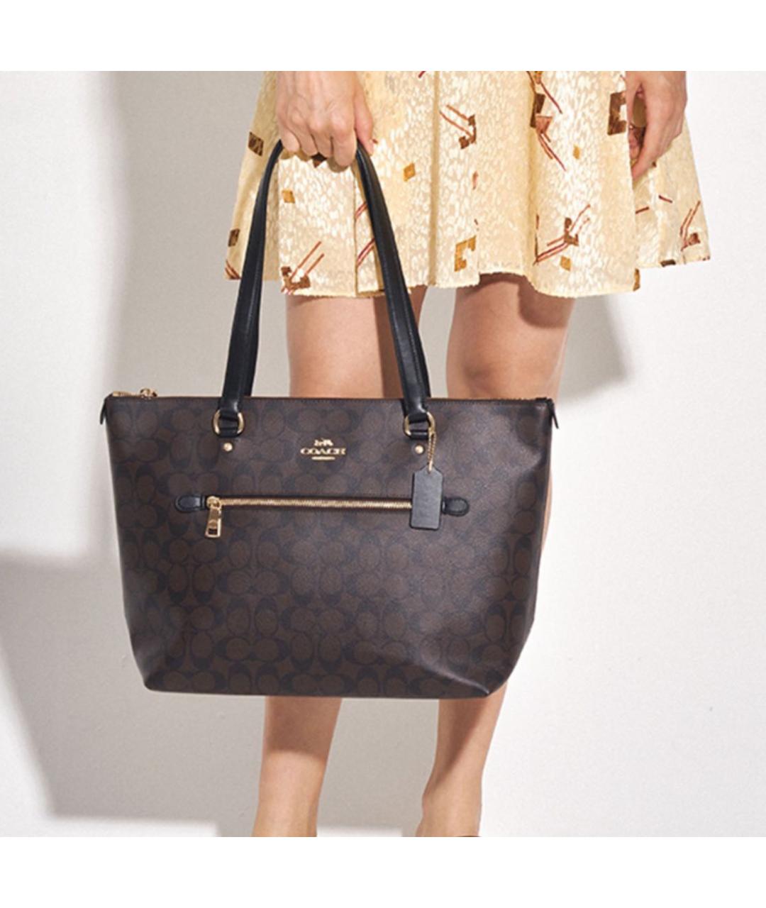 COACH Коричневая сумка тоут, фото 5