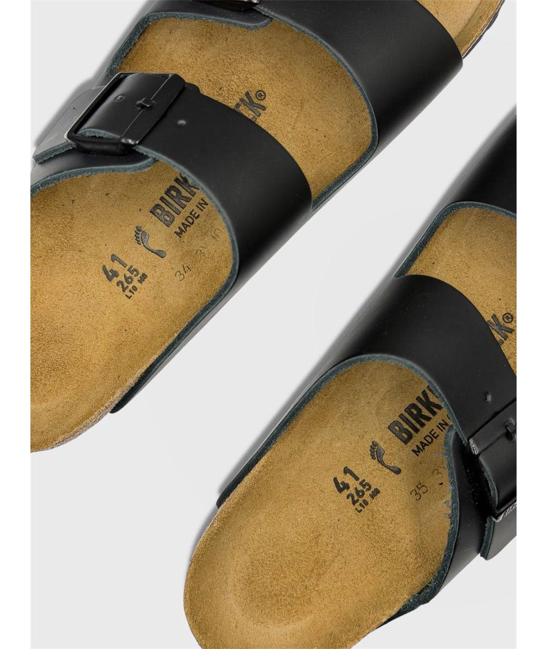 BIRKENSTOCK Черные кожаные сандалии, фото 3