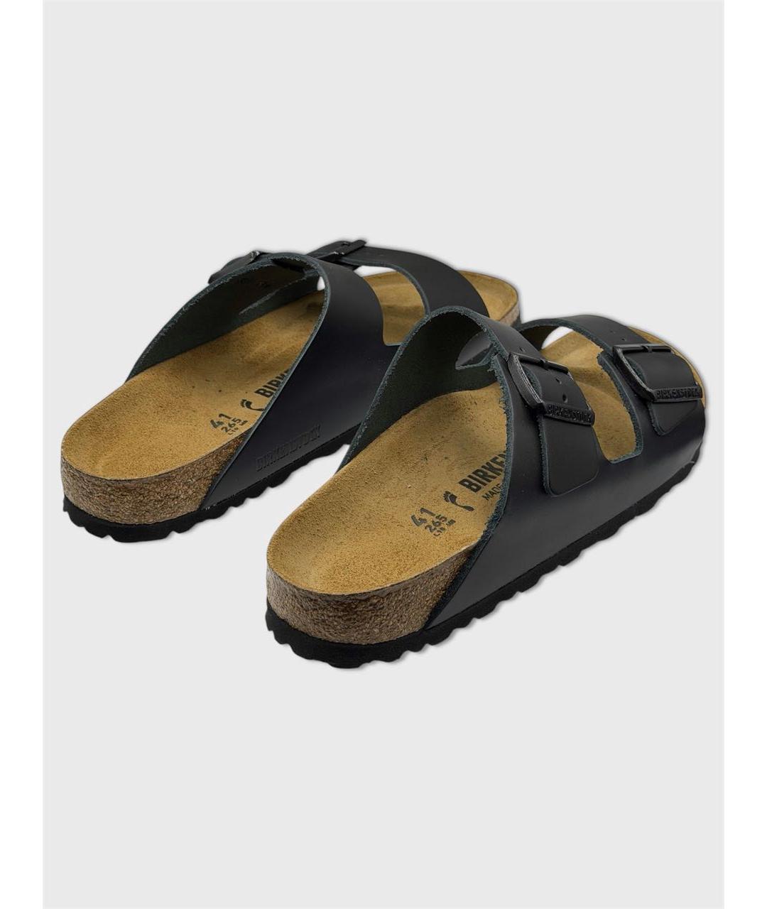 BIRKENSTOCK Черные кожаные сандалии, фото 4