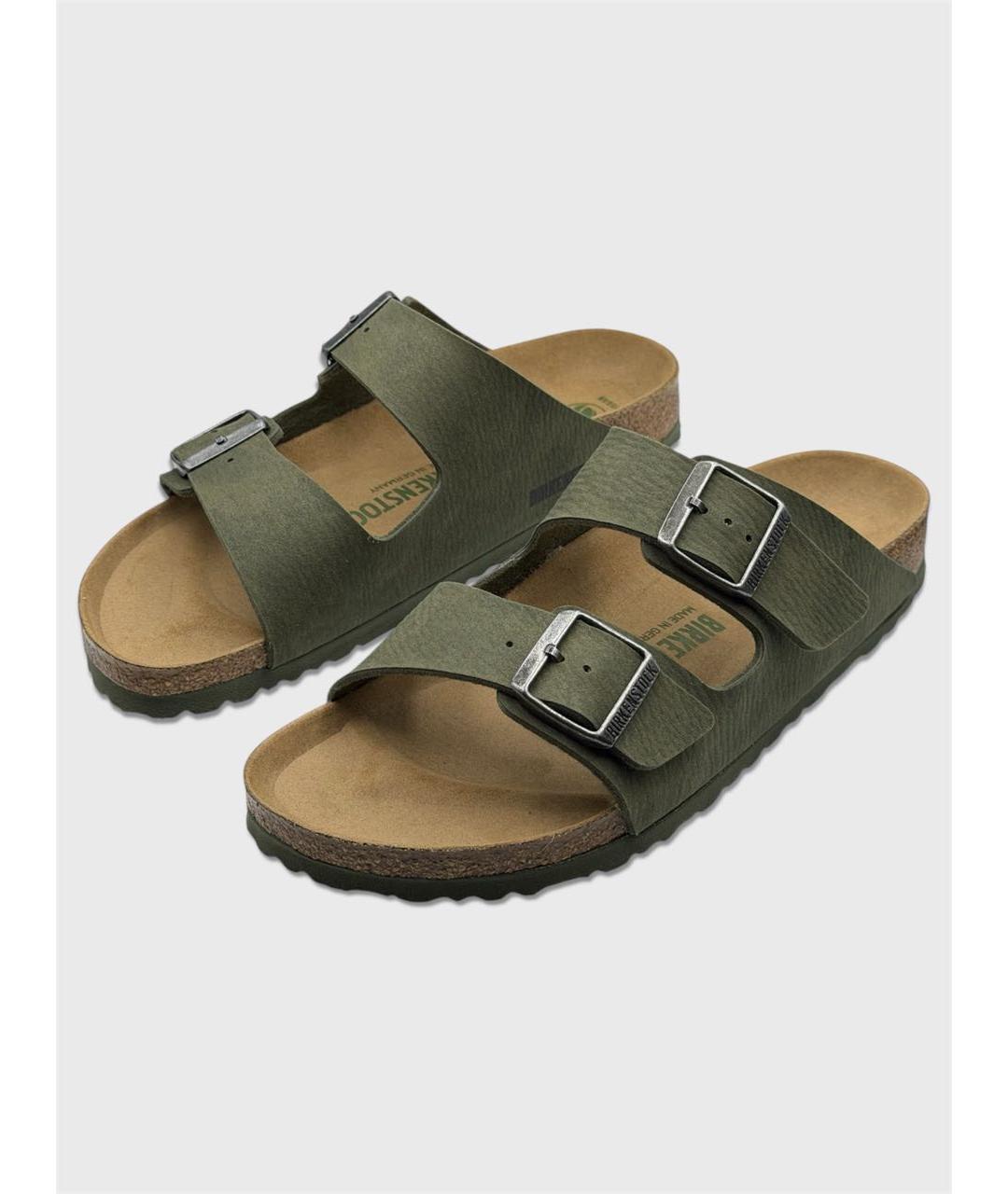 BIRKENSTOCK Хаки замшевые сандалии, фото 2