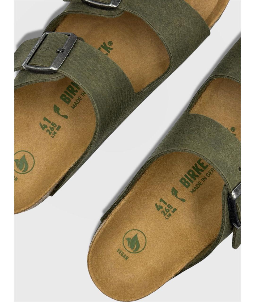 BIRKENSTOCK Хаки замшевые сандалии, фото 3