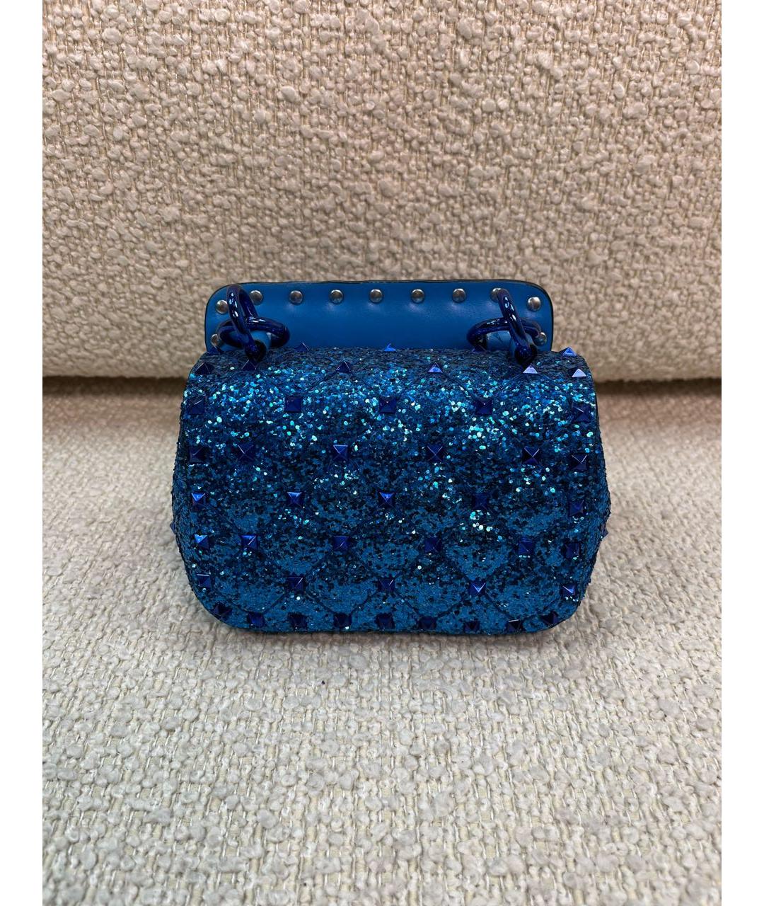 VALENTINO Синяя сумка с короткими ручками, фото 3