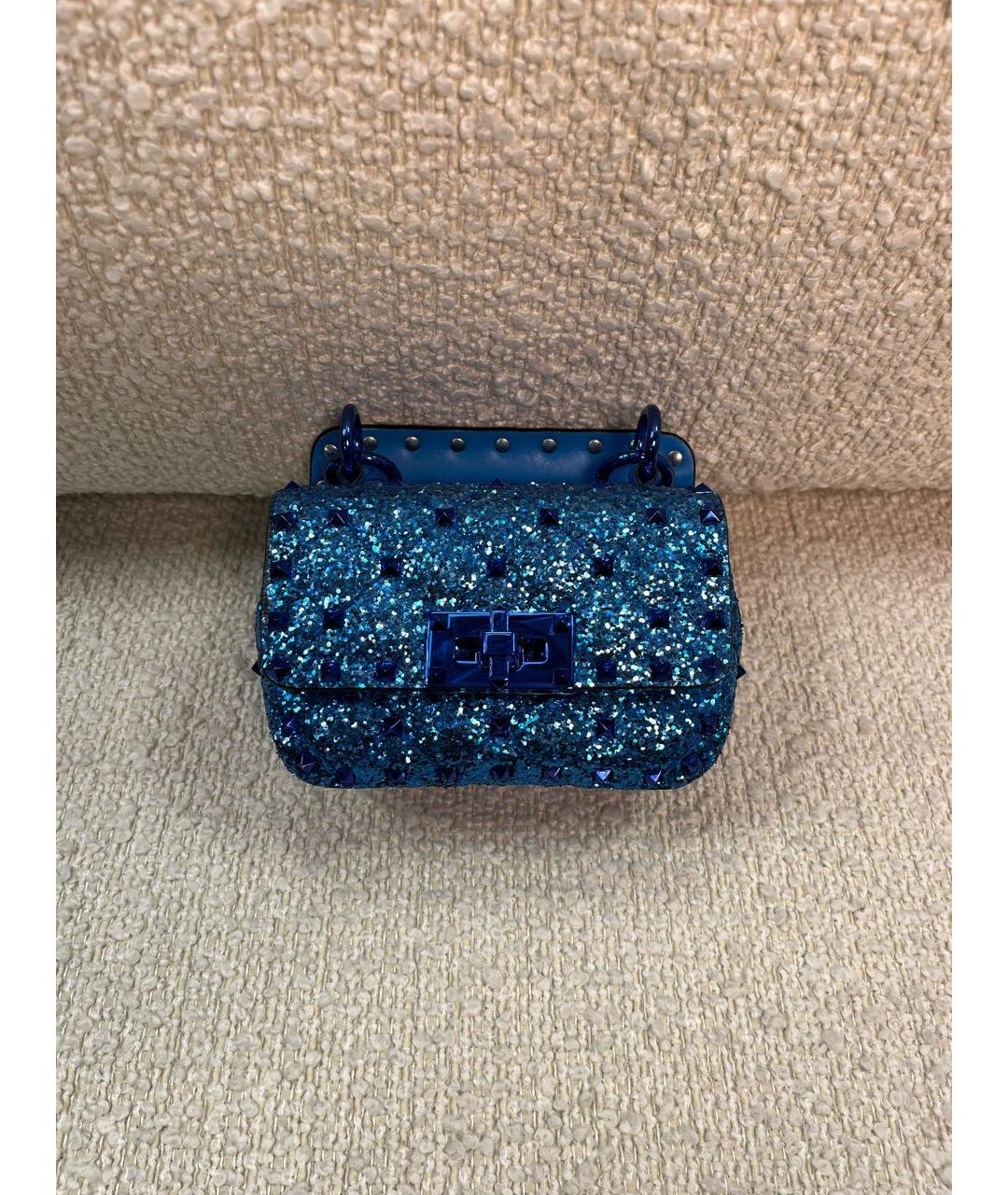 VALENTINO Синяя сумка с короткими ручками, фото 9