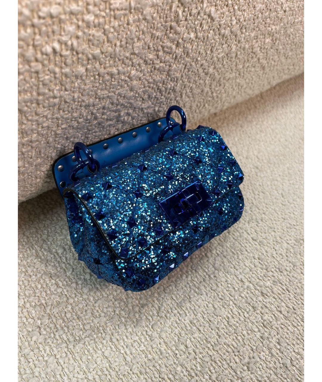 VALENTINO Синяя сумка с короткими ручками, фото 2