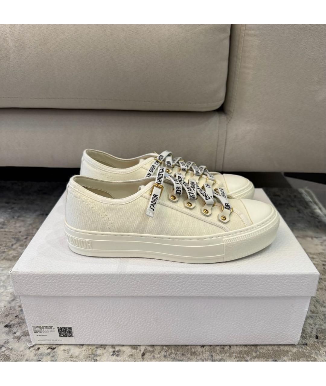 CHRISTIAN DIOR Белые текстильные кеды, фото 9