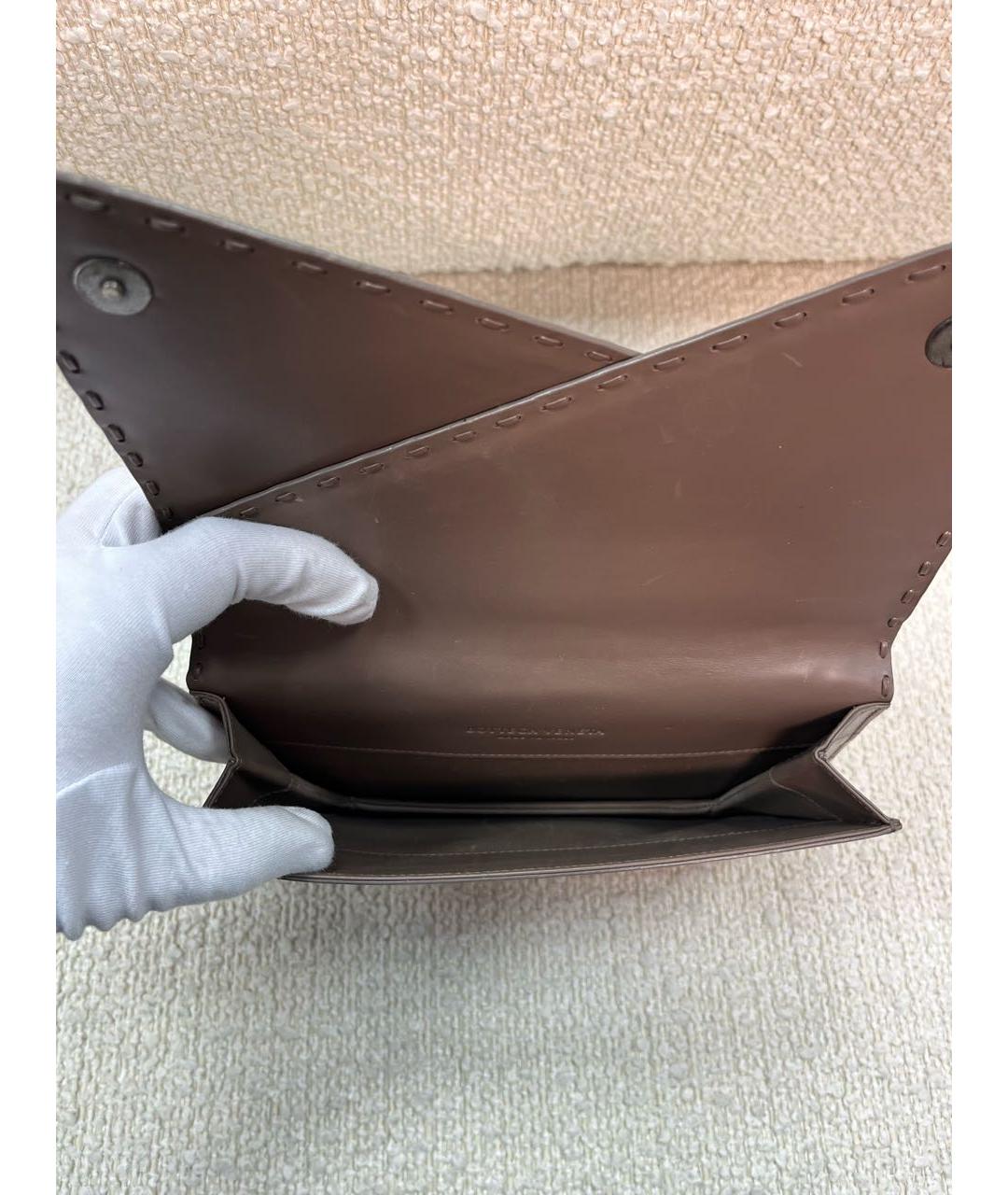 BOTTEGA VENETA Бежевый кожаный кошелек, фото 4