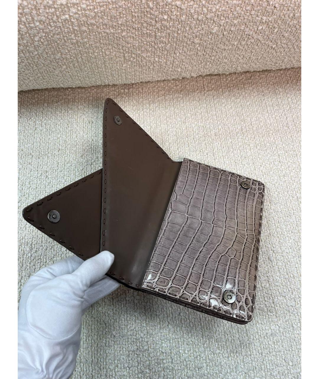 BOTTEGA VENETA Бежевый кожаный кошелек, фото 6