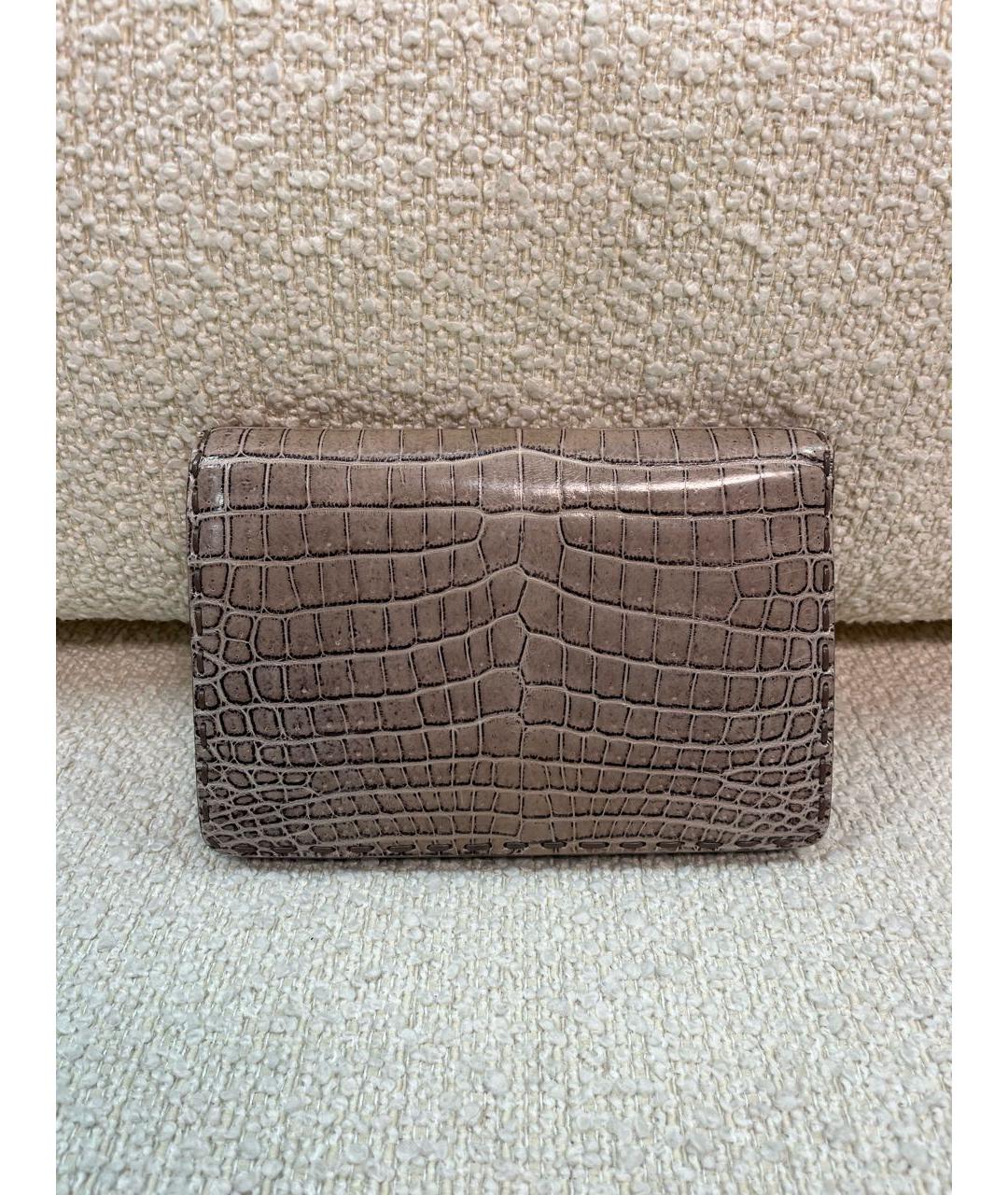 BOTTEGA VENETA Бежевый кожаный кошелек, фото 3