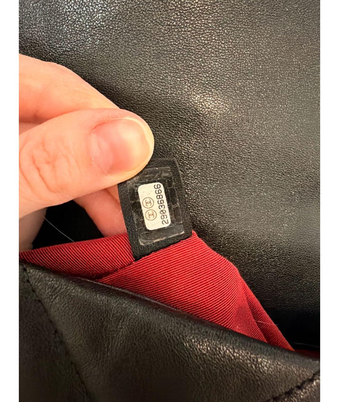 CHANEL Черная кожаная сумка через плечо, фото 7