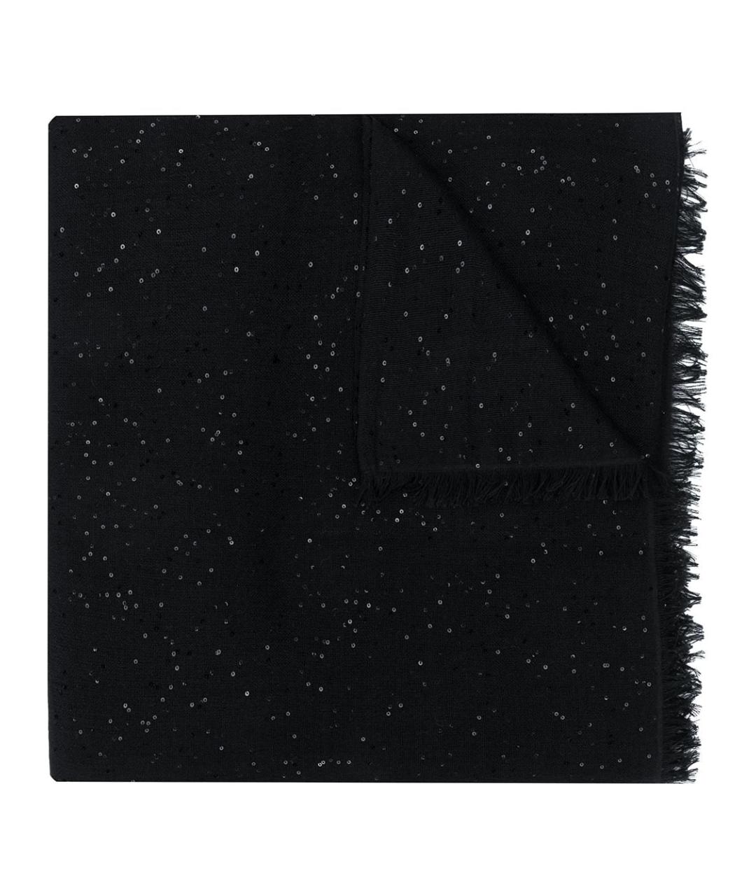 BRUNELLO CUCINELLI Черный кашемировый шарф, фото 1