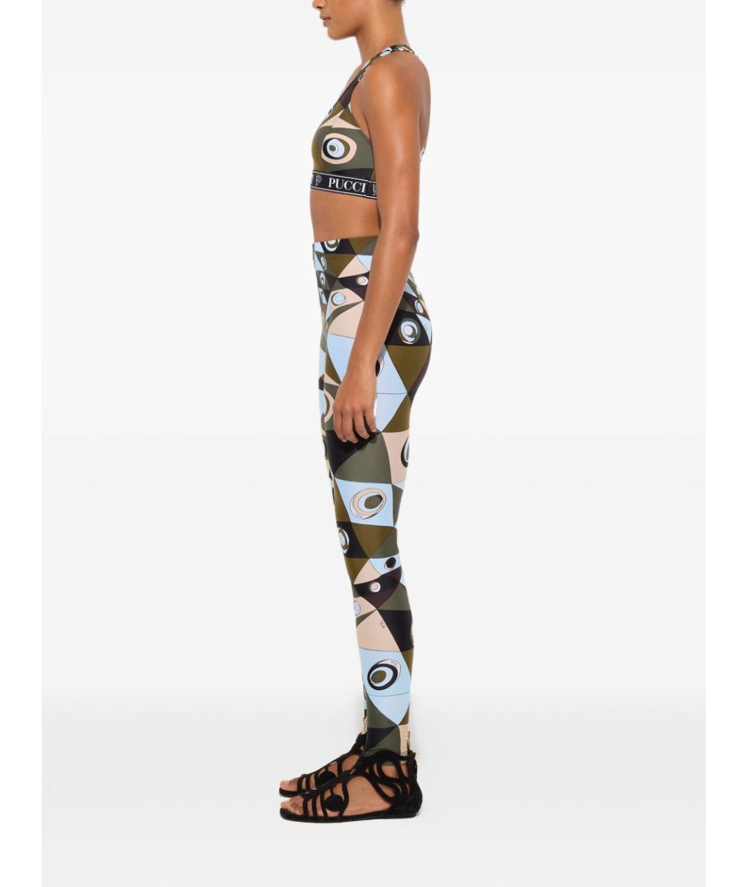 PUCCI Хаки полиамидовая майка, фото 4