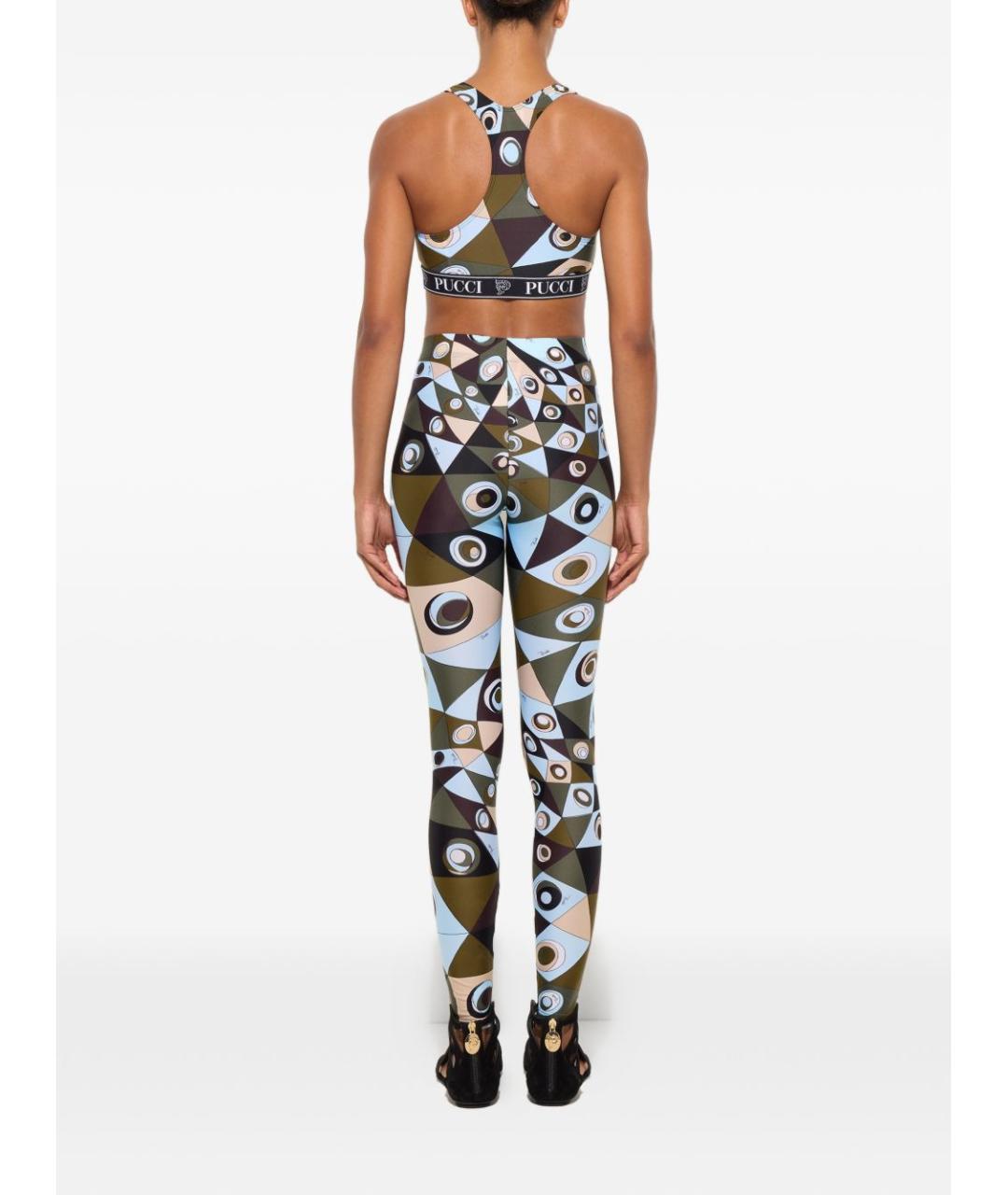 PUCCI Хаки полиамидовая майка, фото 5