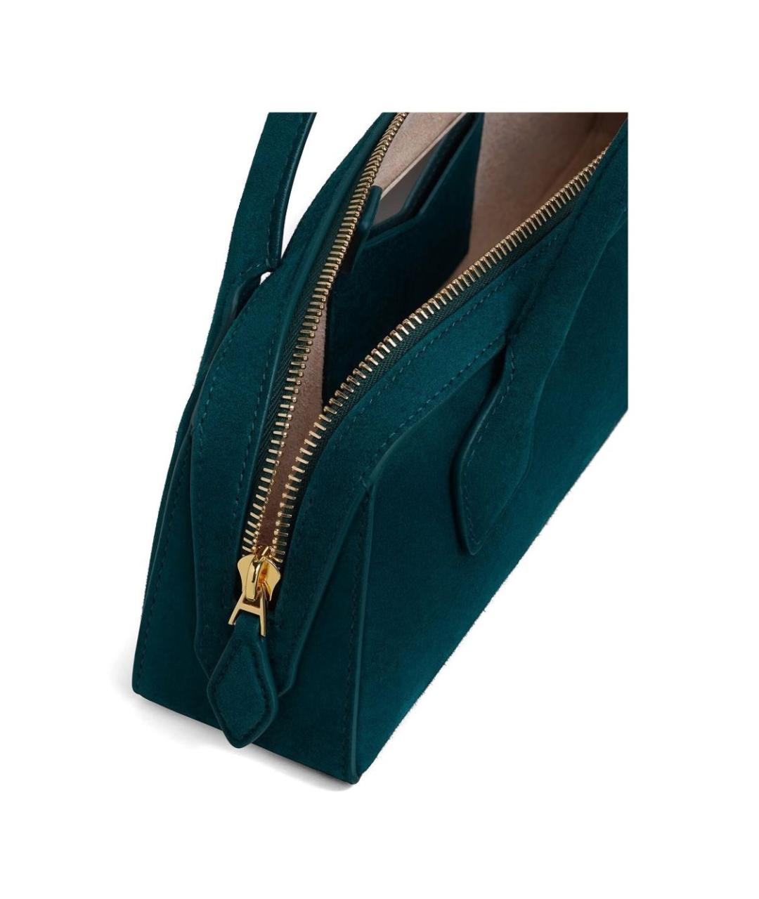 ALAIA Бирюзовая замшевая сумка тоут, фото 2