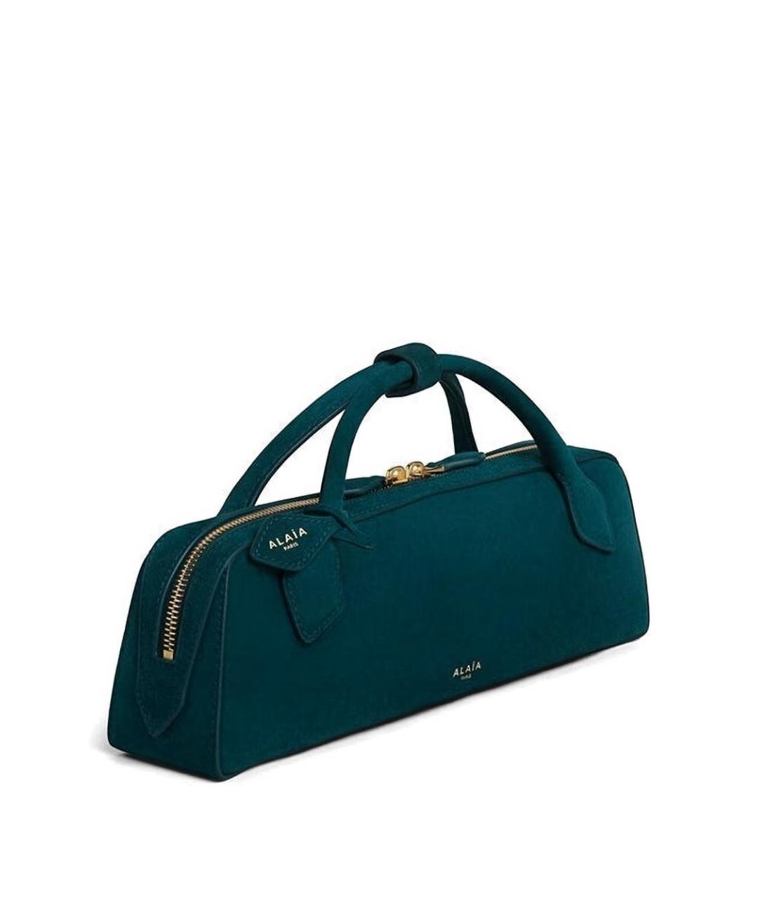 ALAIA Бирюзовая замшевая сумка тоут, фото 3