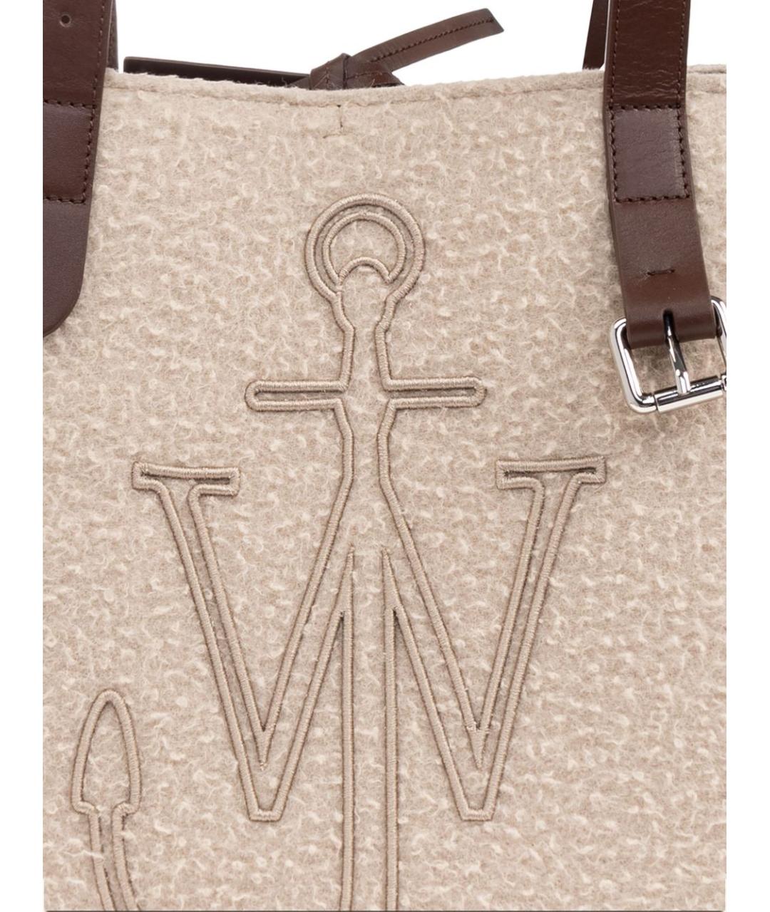 J.W.ANDERSON Бежевая кожаная сумка тоут, фото 4