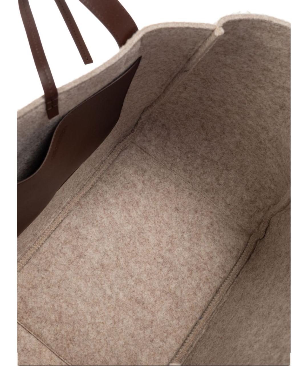 J.W.ANDERSON Бежевая кожаная сумка тоут, фото 6