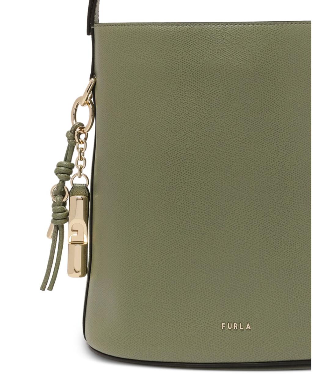 FURLA Зеленая кожаная сумка тоут, фото 4