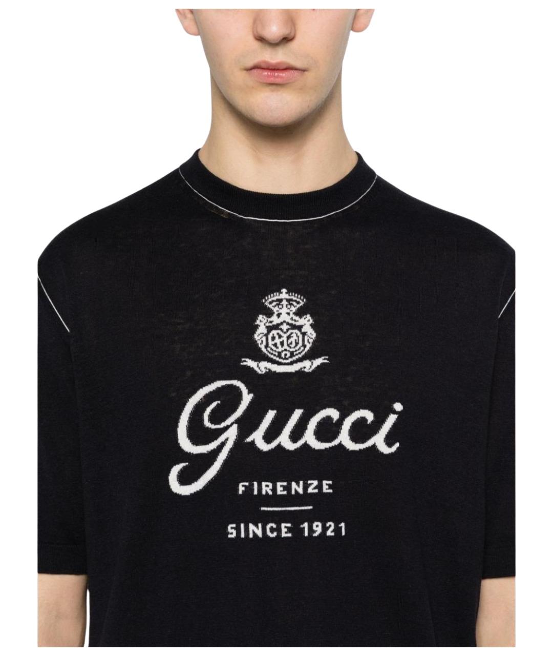 GUCCI Черная футболка, фото 4
