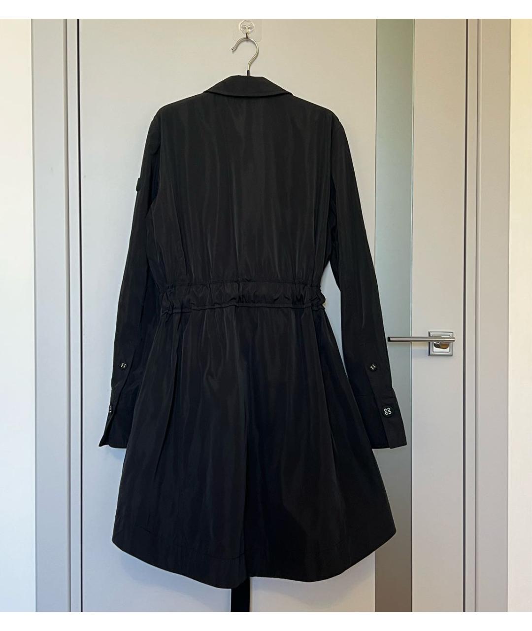 PEUTEREY Черный полиэстеровый тренч/плащ, фото 3