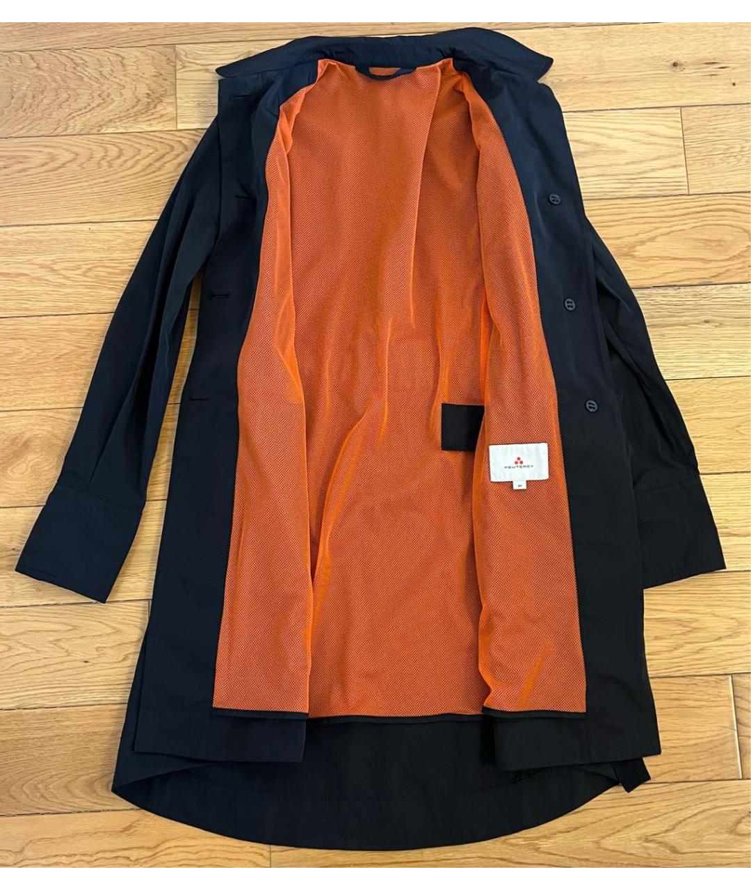 PEUTEREY Черный полиэстеровый тренч/плащ, фото 5