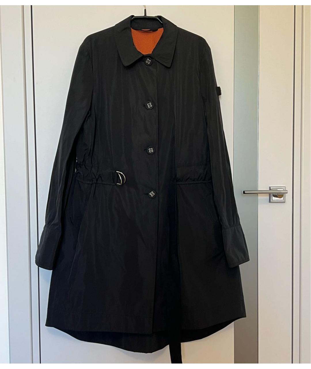 PEUTEREY Черный полиэстеровый тренч/плащ, фото 4