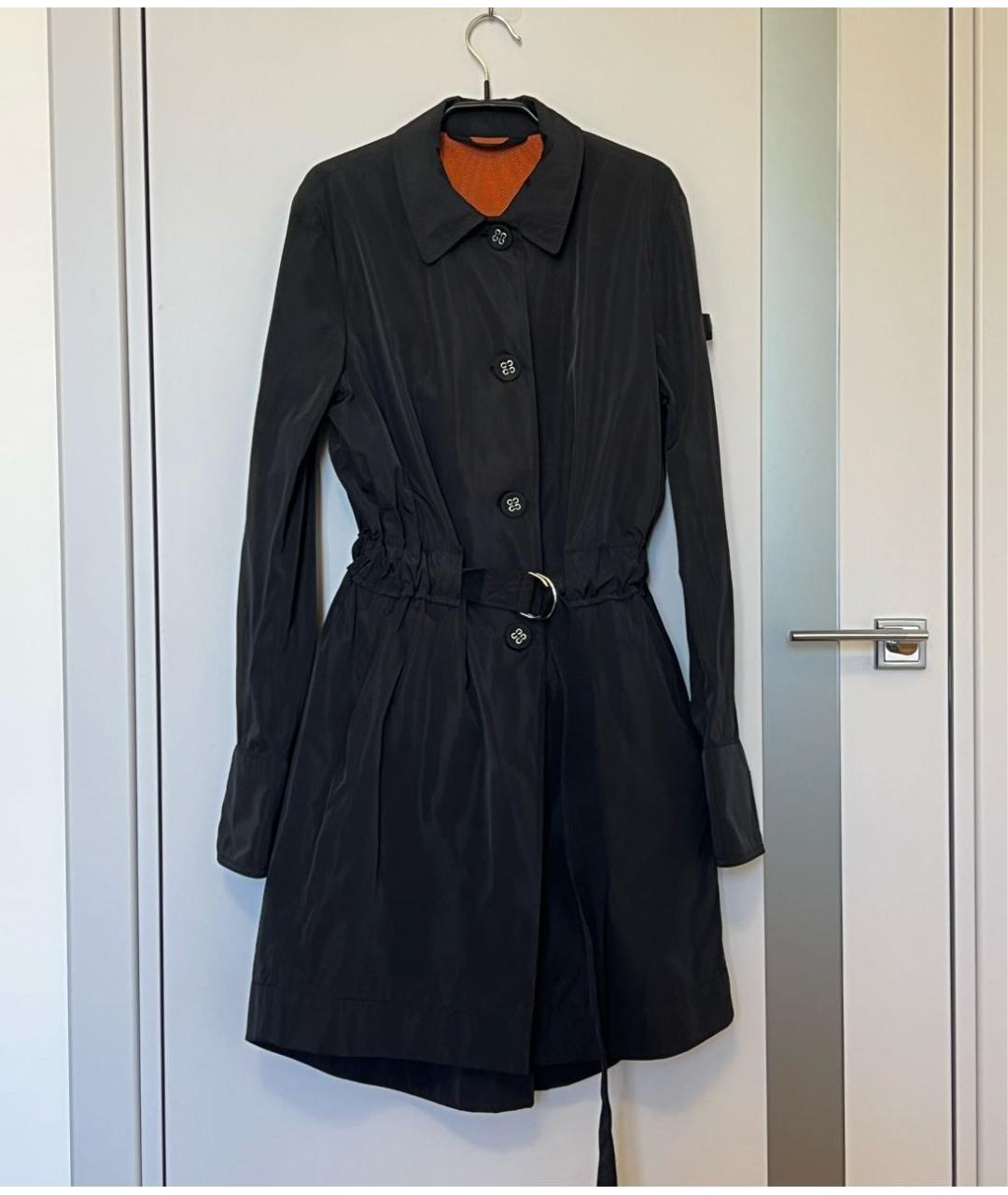 PEUTEREY Черный полиэстеровый тренч/плащ, фото 9