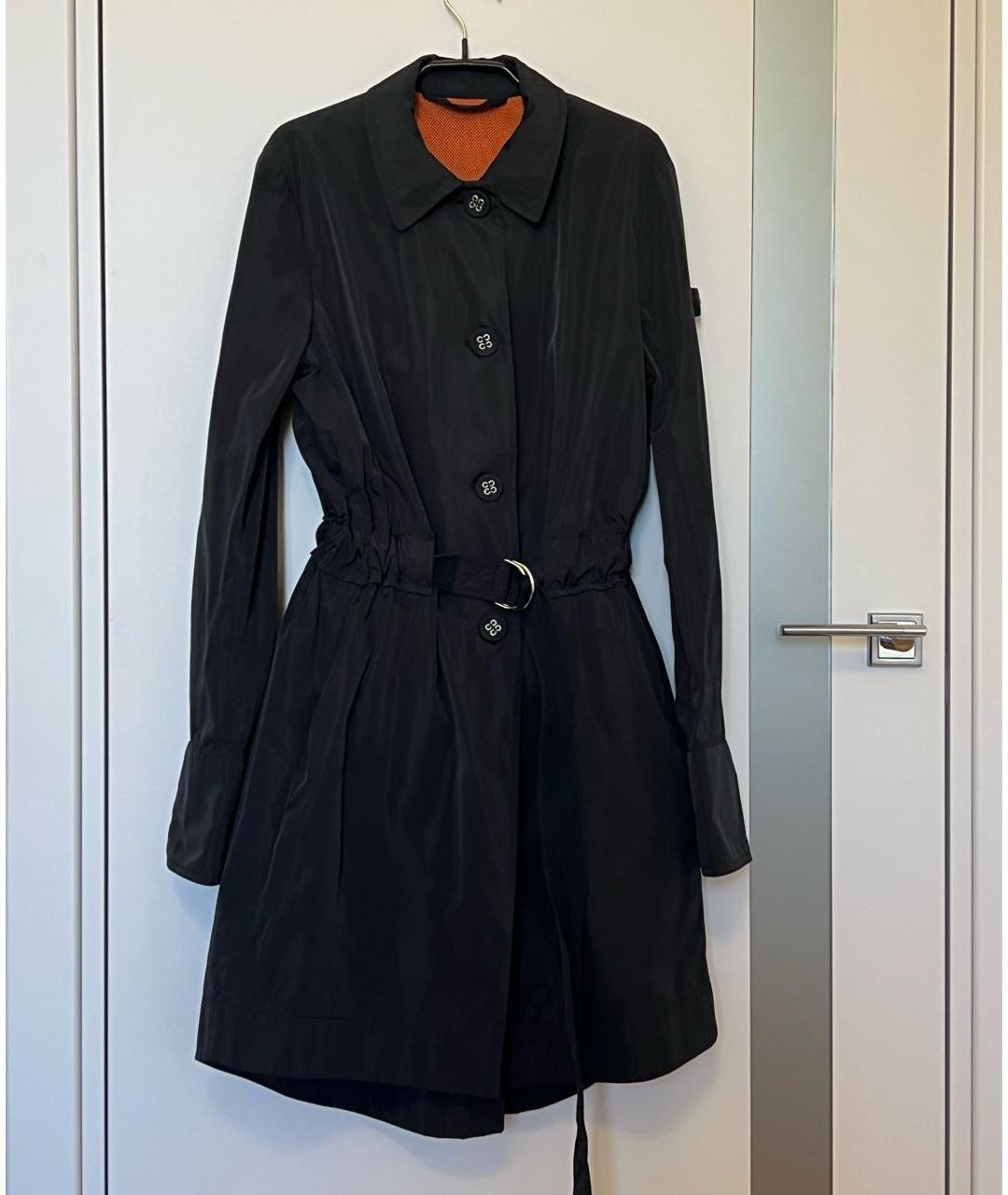 PEUTEREY Черный полиэстеровый тренч/плащ, фото 2