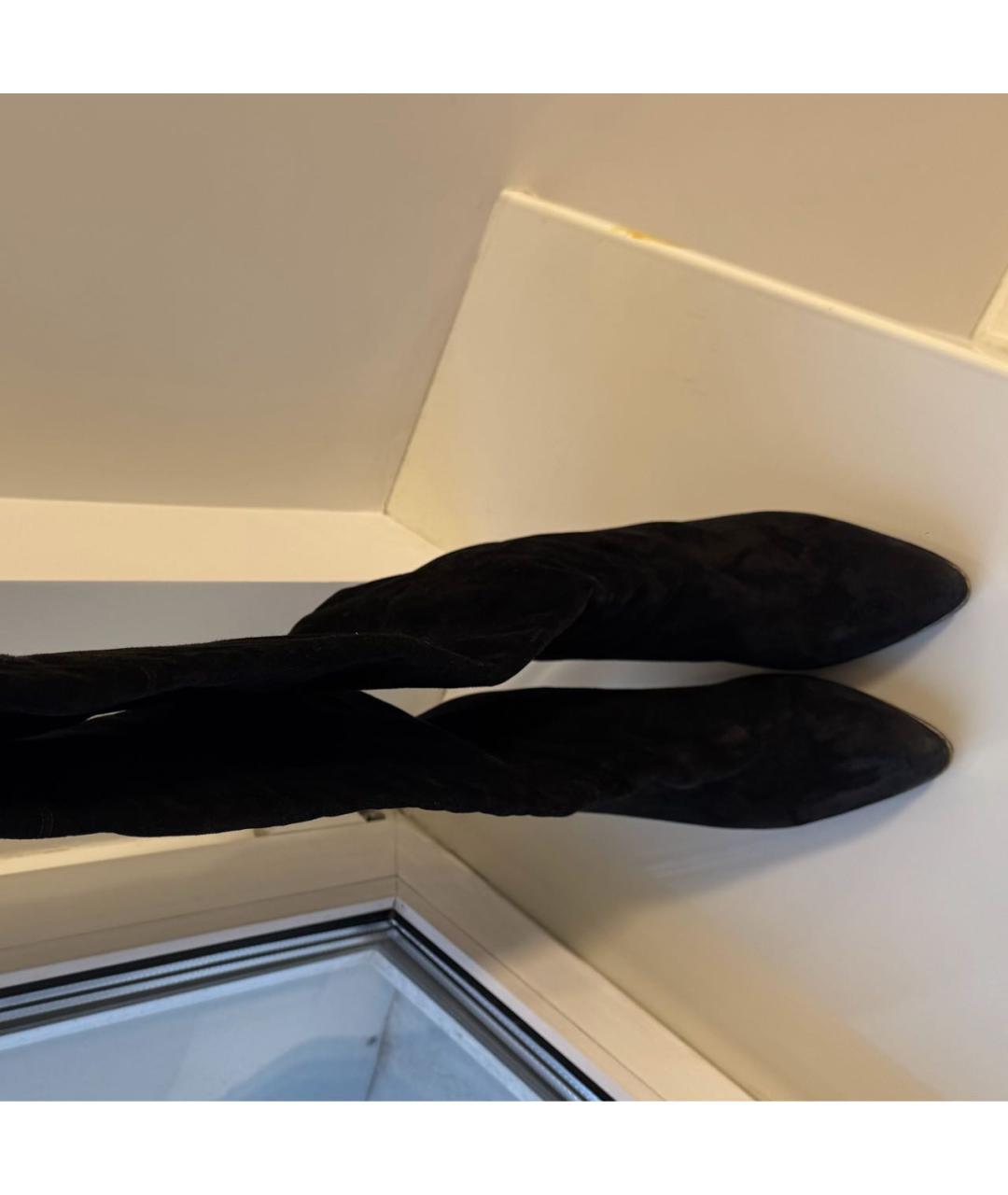 BALMAIN Черные замшевые ботфорты, фото 3