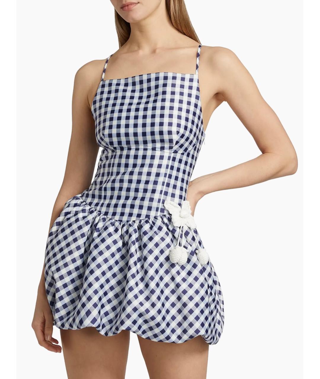 SELF-PORTRAIT Синее полиэстеровое коктейльное платье, фото 9