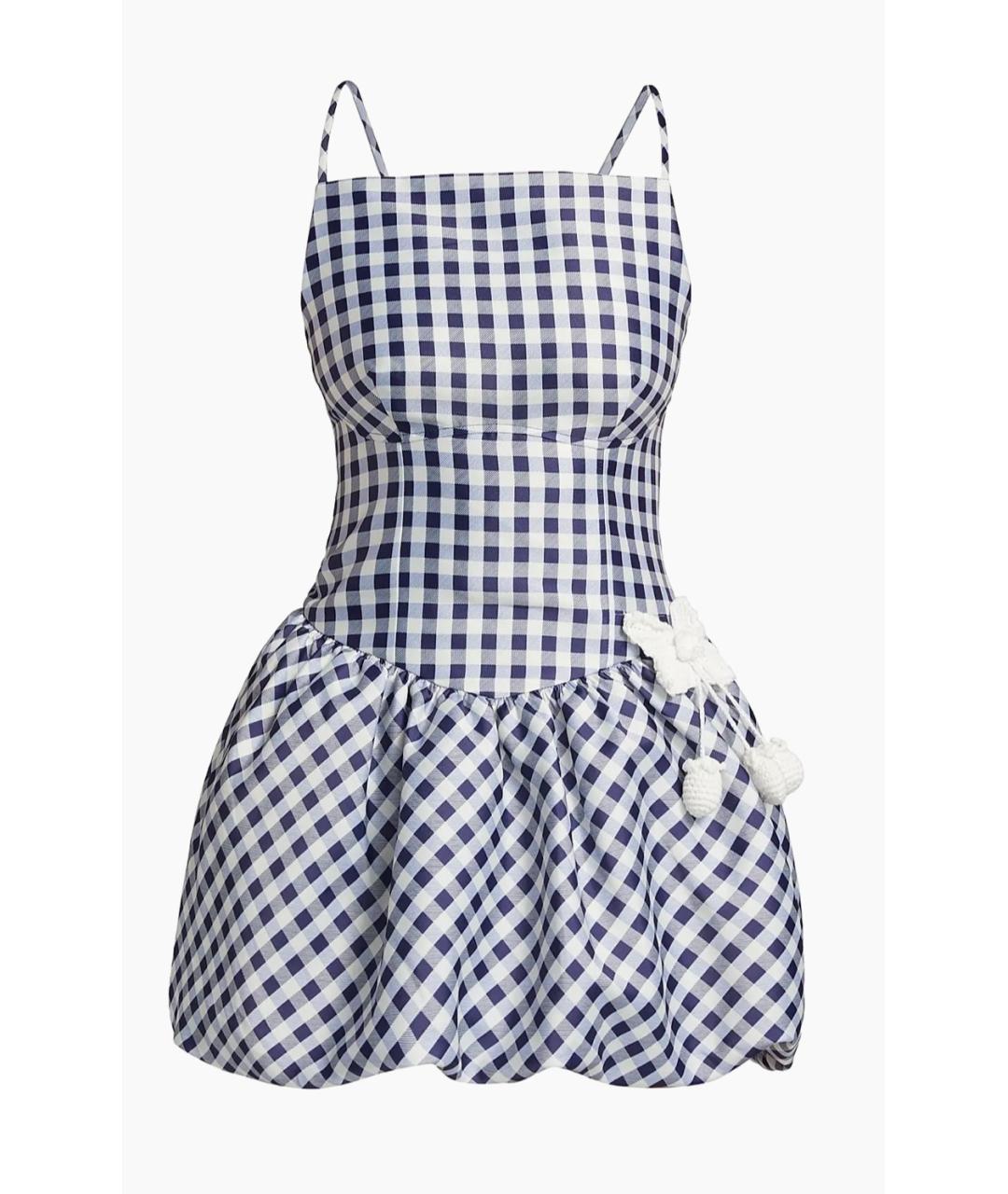 SELF-PORTRAIT Синее полиэстеровое коктейльное платье, фото 10