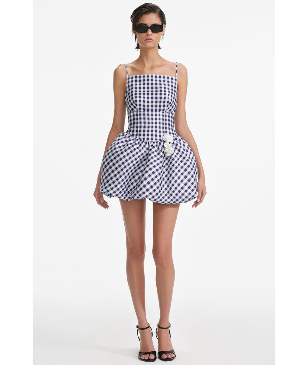 SELF-PORTRAIT Синее полиэстеровое коктейльное платье, фото 6