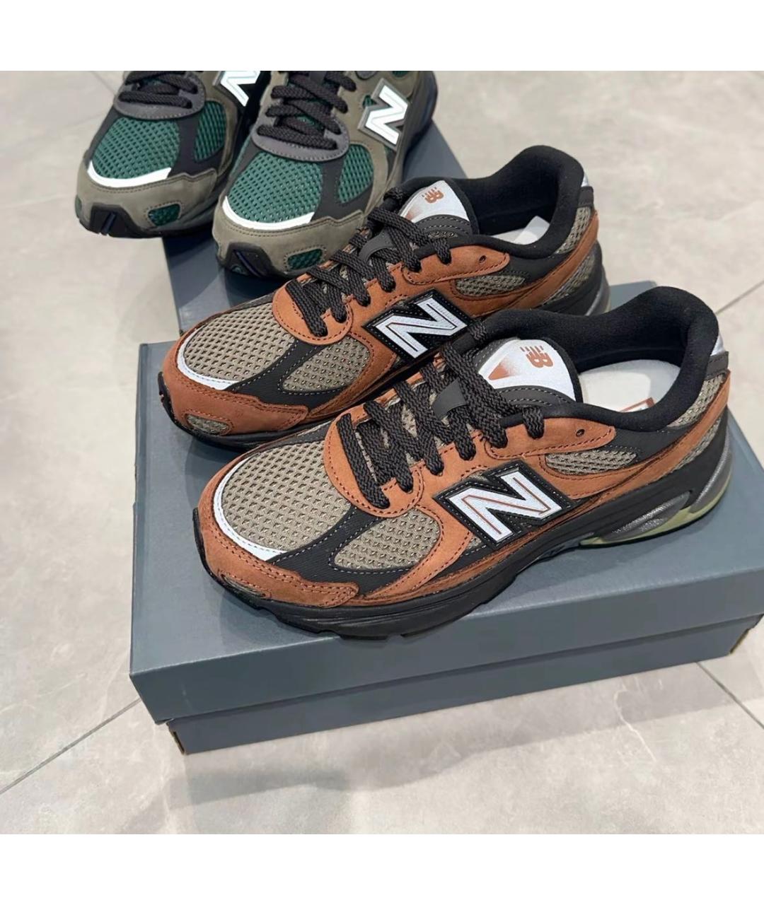 NEW BALANCE Коричневые замшевые кроссовки, фото 5