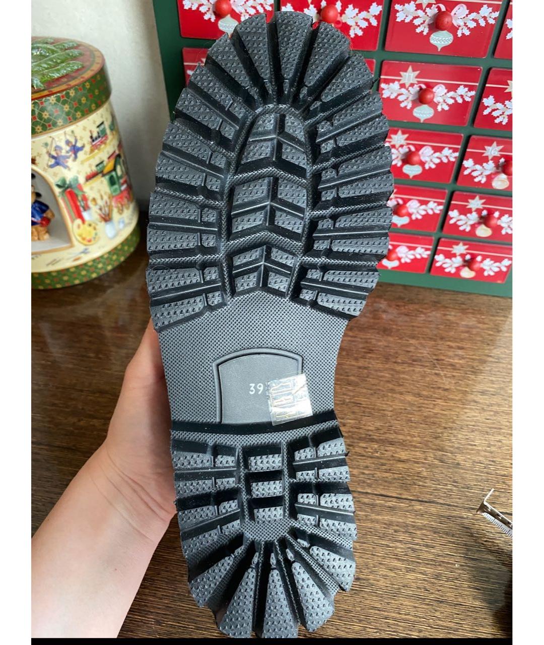 PESERICO Черные кожаные лоферы, фото 5