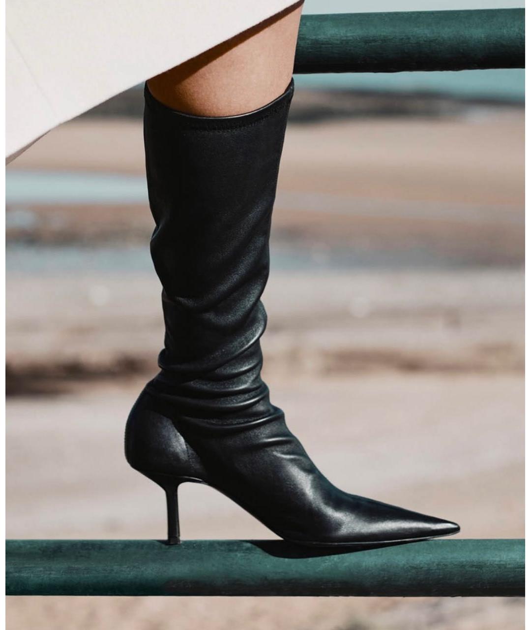 NEOUS Черные кожаные сапоги, фото 4