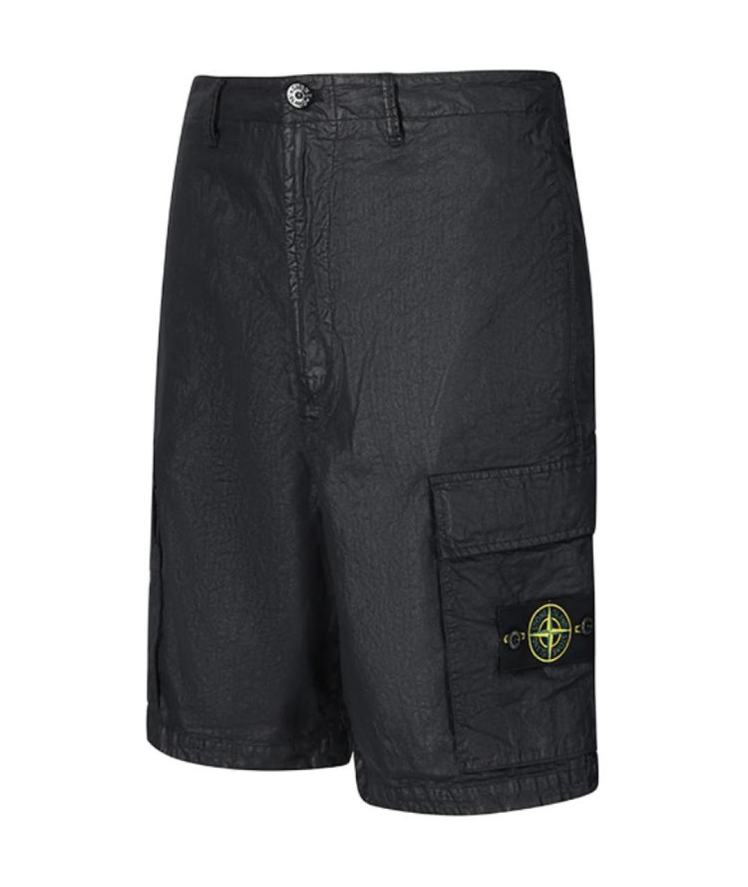 STONE ISLAND Черные шорты, фото 3